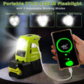 Ryobi 18V Battery Adapter – Dual USB + 9W LED Spotlight Battery Adapter PLUSH China Mainland