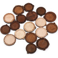 5pcs Round Wood Cabochon Pendant Trays 25/30mm – DIY Jewelry Pendant Base Tray PLUSH Random Mixed 30mm