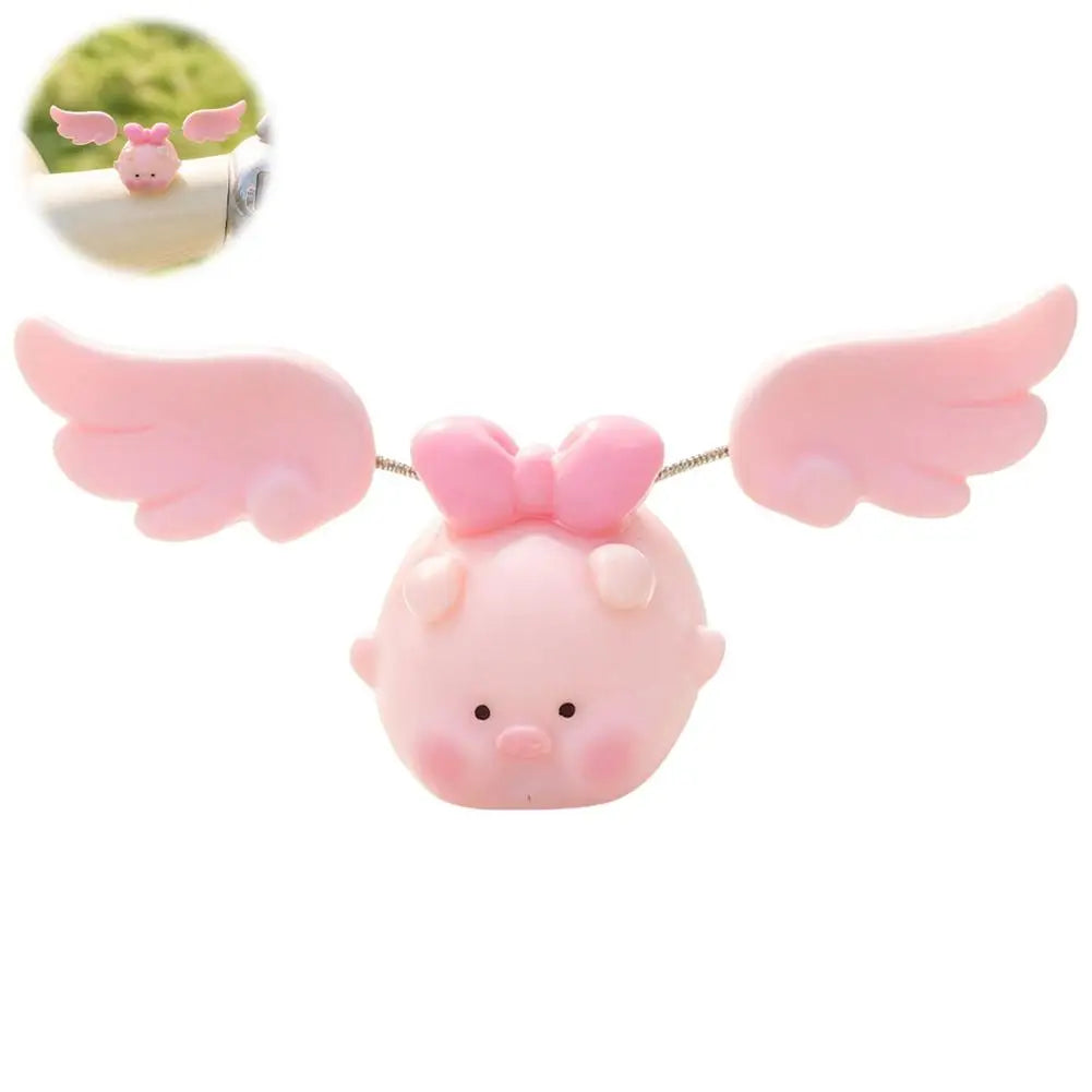 Pink Pig Resin Handlebar Ornament – Cute Scooter Decoration Vehicle Handlebar Ornament PLUSH A