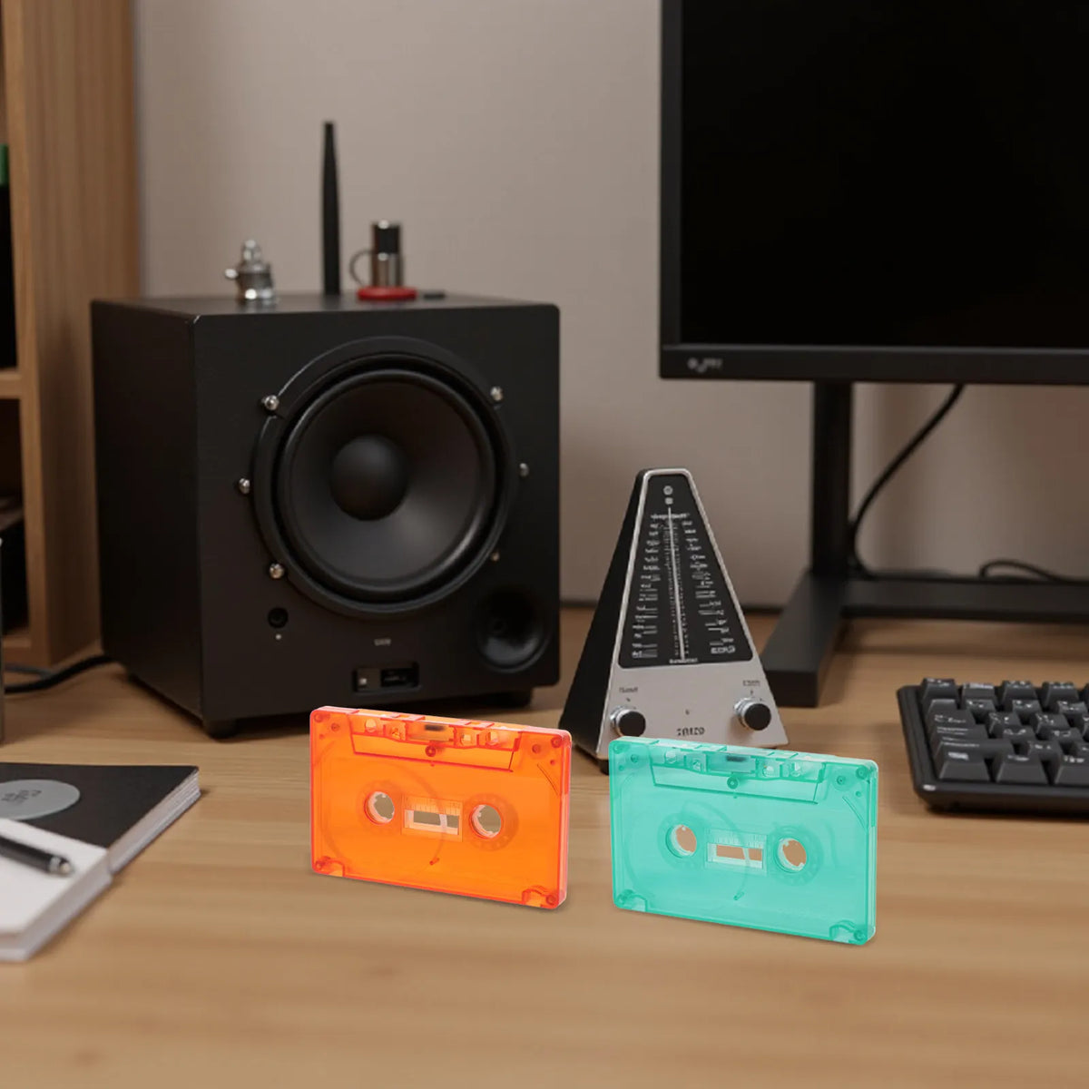2Pcs Vintage Blank Cassette Tapes – Retro Music Party Decor Retro Party Decor PLUSH