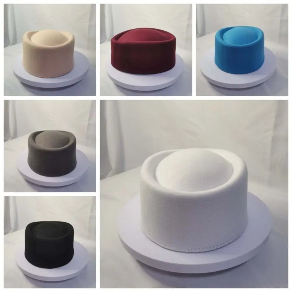 Vintage Pillbox Hat – French Stewardess Formal Hat for Women Pillbox Hat PLUSH