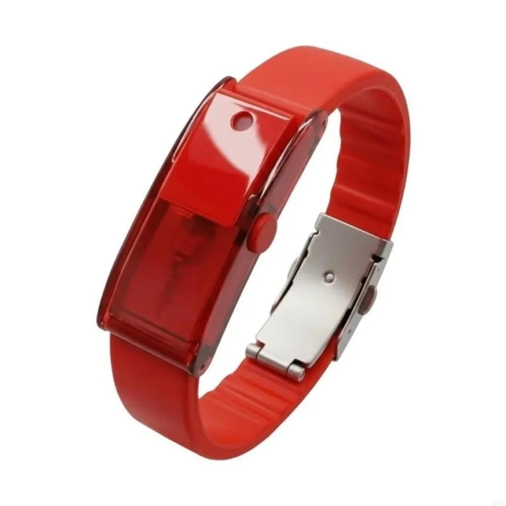 PVC Scent Diffuser Bracelet – Refillable Adjustable Wristband Scent Diffuser Bracelet PLUSH Red