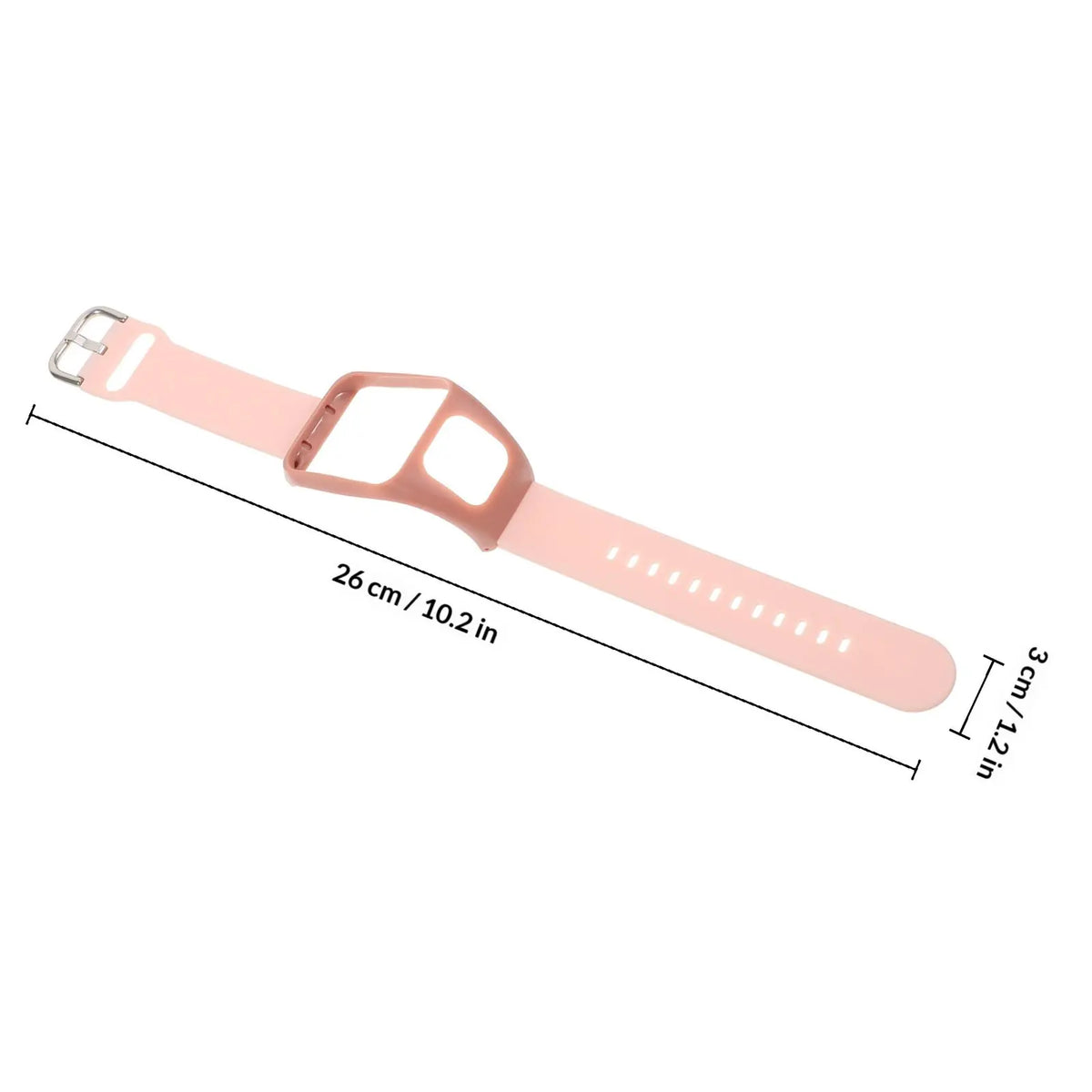 Silicone GPS Sports Watch Band – Adjustable Replacement Strap Watch Band PLUSH Pink