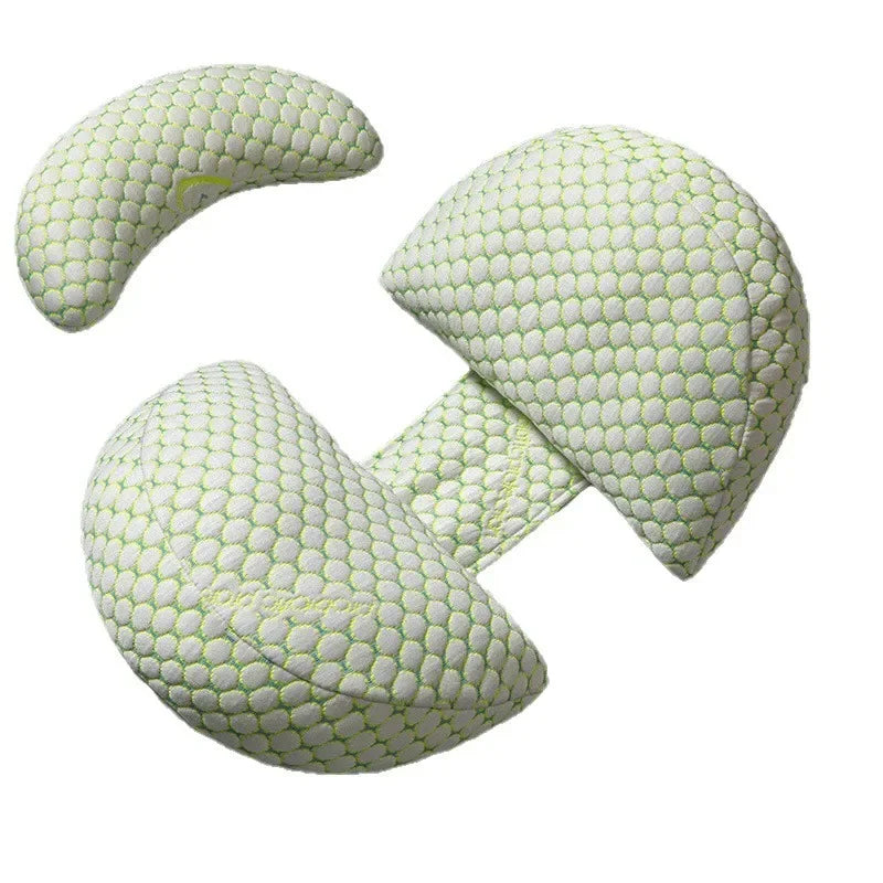 U-Shaped Full Body Pillow – Adjustable Pregnancy Support Cushion Body Support Pillow PLUSH Upgraded Green