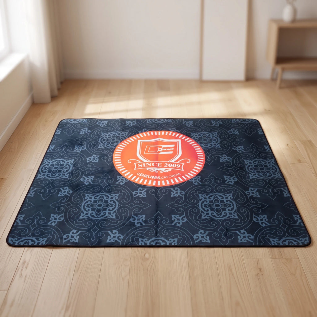 Patterned Drum Kit Rug | Non-Slip Backing | 2x1.6m Drum Kit Rug PLUSH