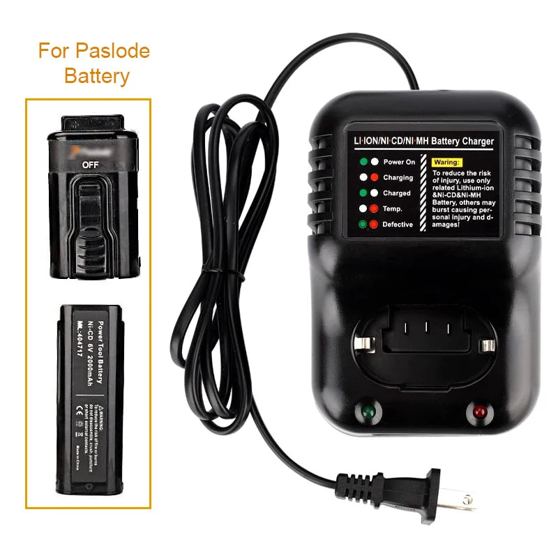 ZWINCKY 6V 7.2V Battery Charger for Paslode Ni-MH Ni-CD Li-Ion Power Tool Charger PLUSH