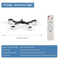 E27 LED Ceiling Fan Light 20W Dimmable 3-Color Remote Control LED Ceiling Fan Light PLUSH Black 4 Heads