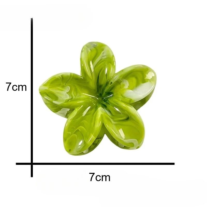Hawaii Floral Hair Claw Clip – Boho Y2K Beach Hair Accessory Floral Hair Clip PLUSH