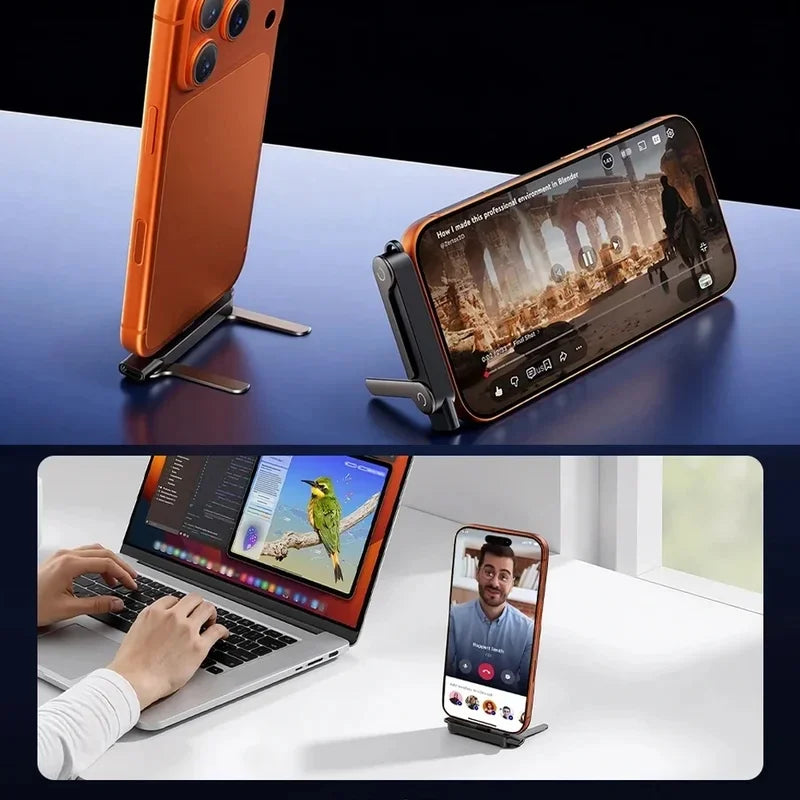 USB-C Flat Charging Cable 240W with Foldable Phone Stand USB-C Charging Cable PLUSH