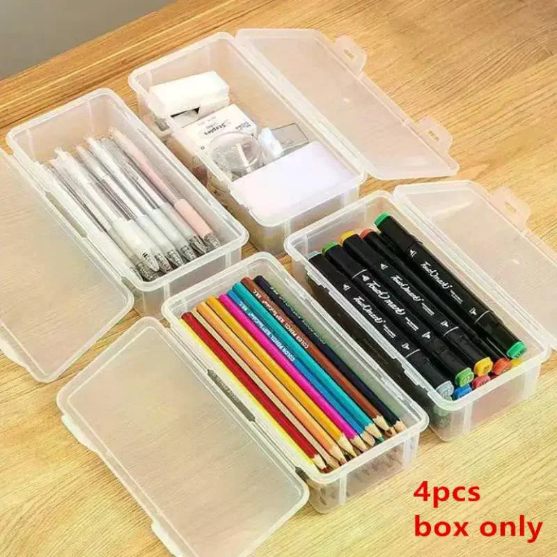 PP Plastic Pencil Box – Multi-Function Stationery Organizer Plastic Pencil Box PLUSH