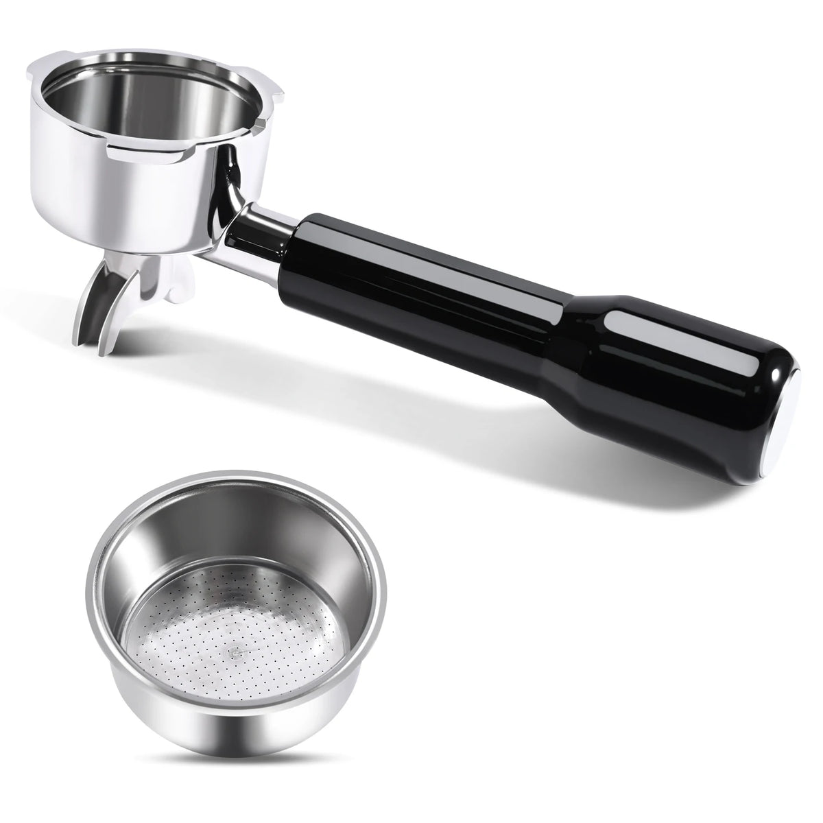 51mm Double Spout Portafilter for Homix Oster Cecotec HiBREW Espresso Portafilter PLUSH