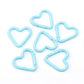 5pcs Heart Spring Clasp Carabiner Clips – DIY Jewelry Making Jewelry Clasp Findings PLUSH blue