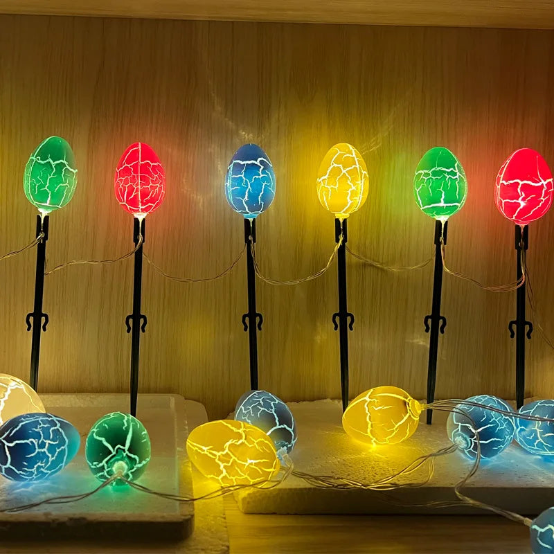 Solar Easter Egg Stake Lights – 8 Modes LED Garden Decor Solar Garden Stake Light PLUSH