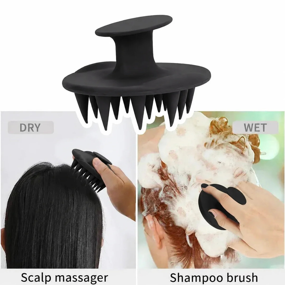 3-Piece Hair Care Set – Detangler Brush, Applicator & Scalp Massager Hair Care Tool Set PLUSH