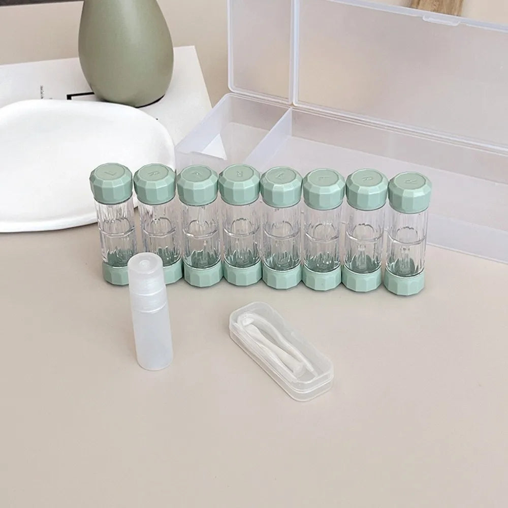 8 Pairs Contact Lens Case Set – 7 Colors, RGP Storage Contact Lens Case PLUSH