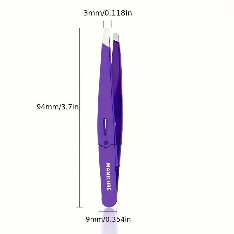 Precision Slant-Tip Eyebrow Tweezers – Stainless Steel Eyebrow Tweezers PLUSH