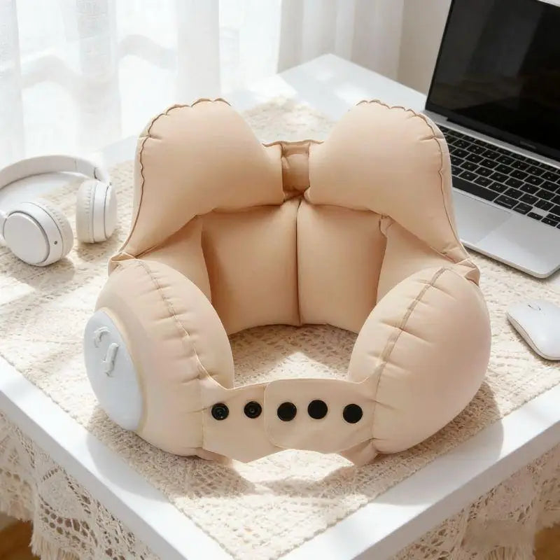 Inflatable U-Shaped Travel Neck Pillow – Compact & Portable Inflatable Travel Pillow PLUSH
