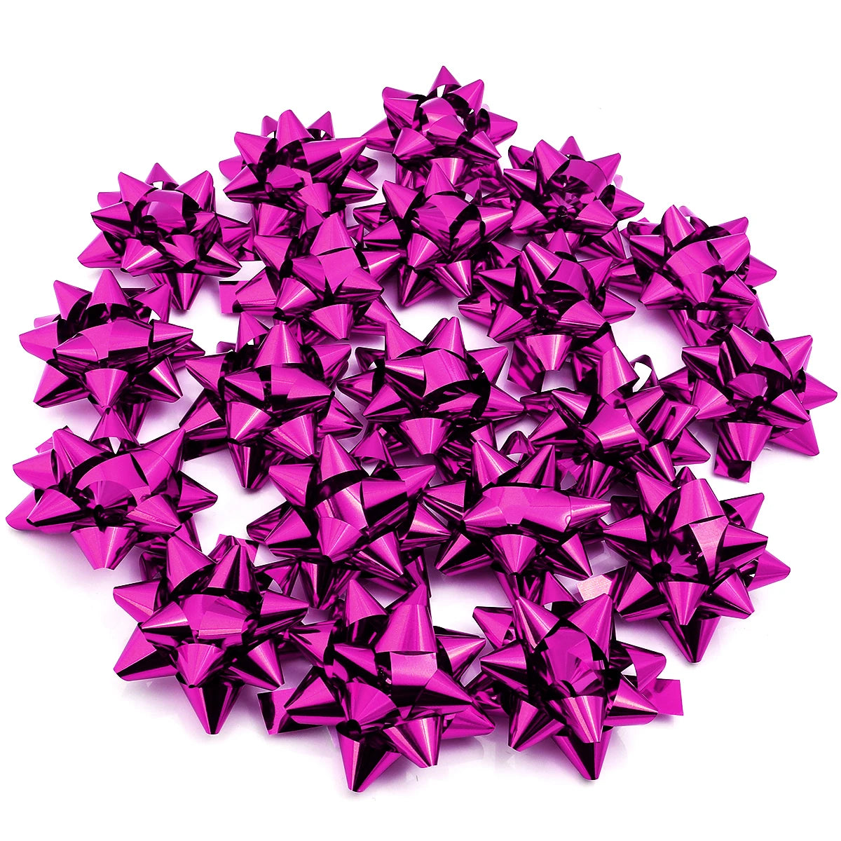 Self-Adhesive 3D Star Bows for Gift Wrapping & Decoration Decorative Gift Bows PLUSH hotpink 60mm x 20pcs