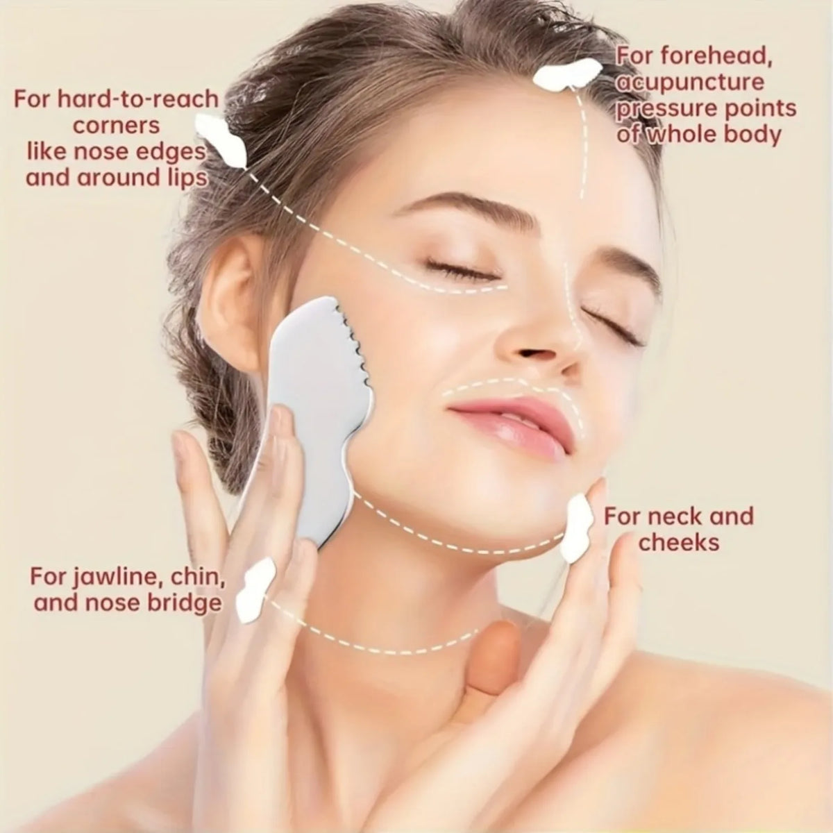 Silicone Face Ice Roller & Gua Sha Massage Tool Set Facial Massage Tool PLUSH