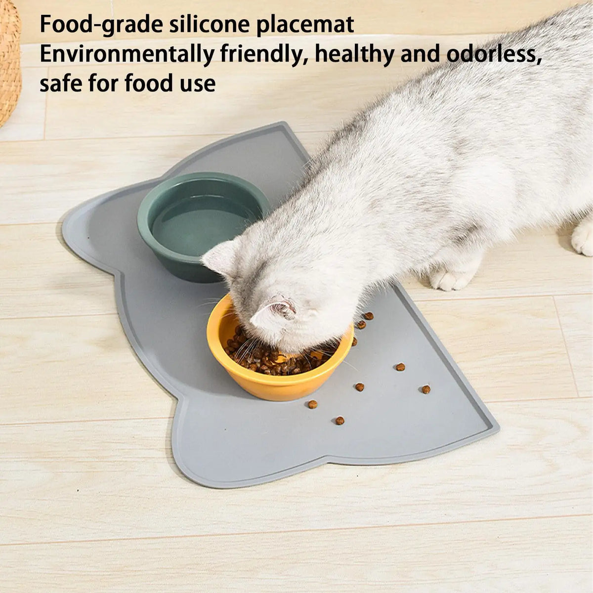 Silicone Pet Feeding Mat – Non-Slip Waterproof Dog & Cat Bowl Pad Pet Feeding Mat PLUSH