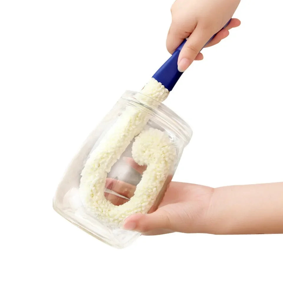 Long Handle Sponge Bottle Brush – Cup, Jar & Mug Cleaner Bottle Cleaning Brush PLUSH