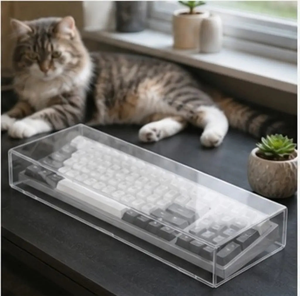Clear Acrylic Keyboard Dust Cover Hard Shell Full Size Protector Keyboard Dust Cover PLUSH