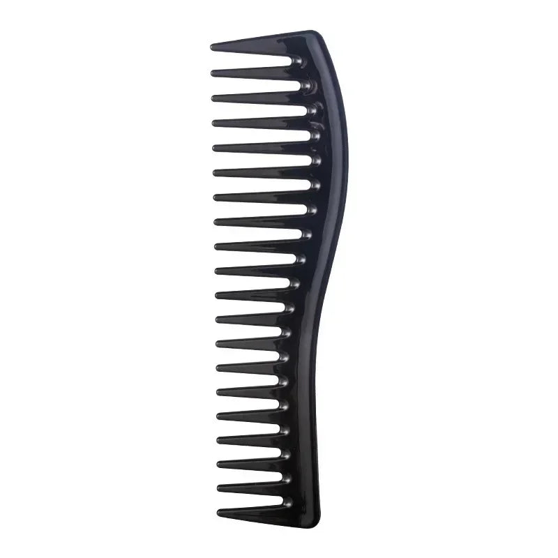 Wide Tooth Resin Comb for Curly, Thick & Wet Hair Styling Wide Tooth Comb PLUSH black