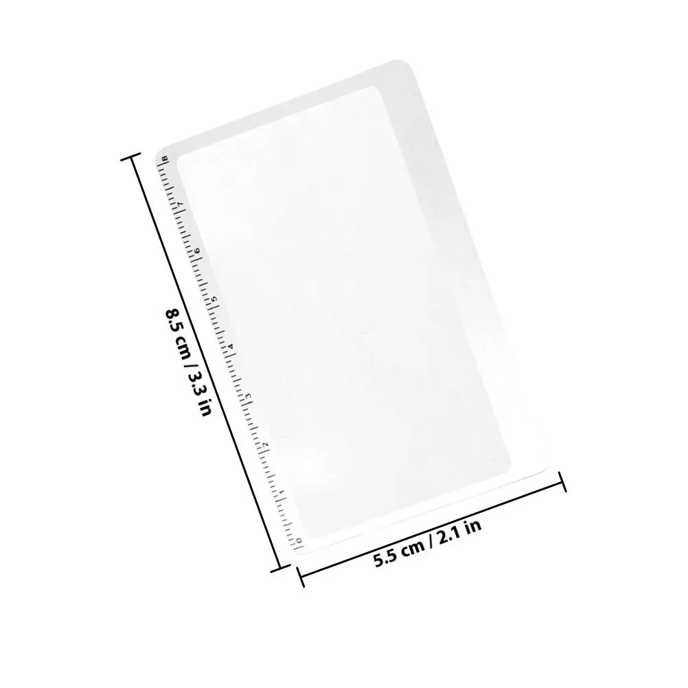 12pcs Ultrathin Magnifying Bookmark Ruler | Portable Card Magnifier Magnifying Bookmark Ruler PLUSH