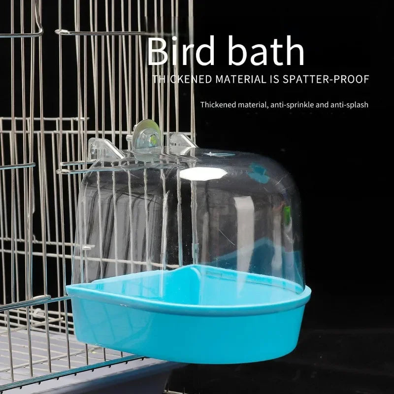 Bird Bath Box for Parakeets, Cockatiels & Lovebirds | Anti-Splash Bird Bath Box PLUSH