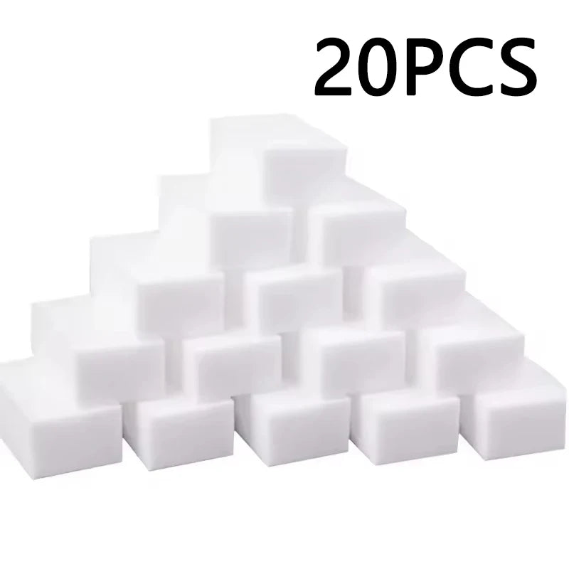 White Magic Melamine Sponge Eraser 10/20/30pcs – Cleaning Kit Cleaning Sponge PLUSH 20PCS