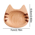 Cute Cat Wooden Dipping Sauce Dish – Mini Snack Saucer Dipping Sauce Dish PLUSH 1PC