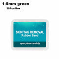 Skin Tag Removal Bands 30pcs – Non-Toxic Rubber Rings Skin Care Tool PLUSH S Green