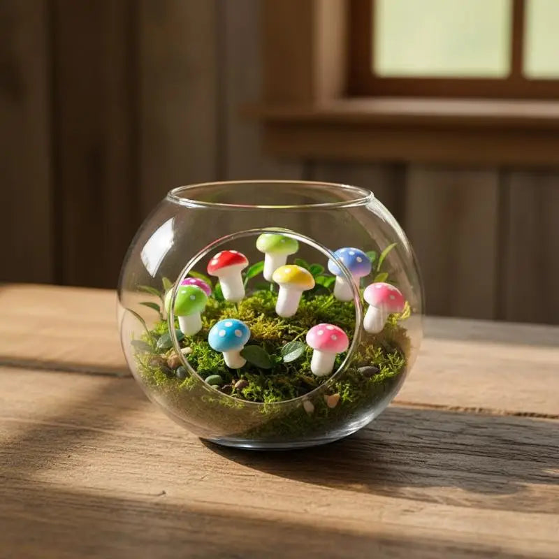 50pcs Colorful Mini Foam Mushrooms for DIY Crafts & Pot Decor DIY Craft Ornaments PLUSH