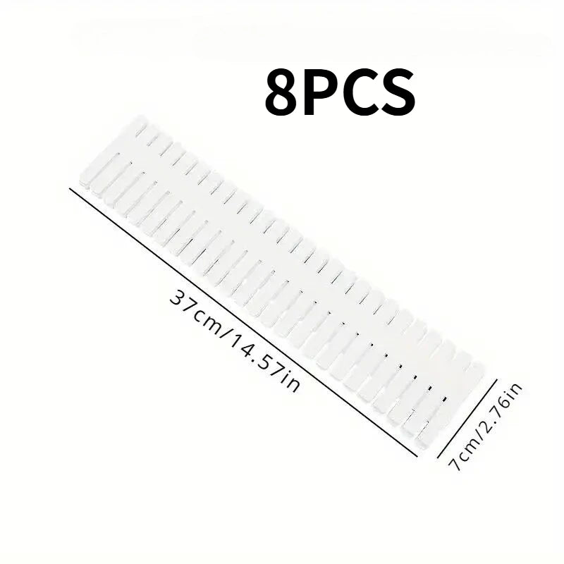 White Drawer Divider Partitions 4/8/12pcs – DIY Organizer Drawer Organizer PLUSH 8PCS