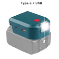 Makita 14.4V–18V Battery LED Work Light & Dual USB Adapter Battery LED Adapter PLUSH For makita China Mainland