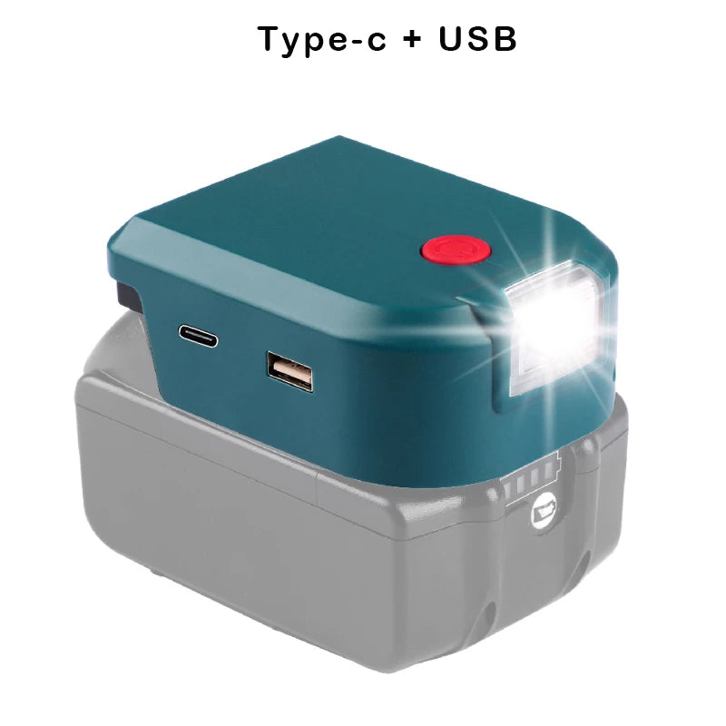 Makita 14.4V–18V Battery LED Work Light & Dual USB Adapter Battery LED Adapter PLUSH For makita China Mainland