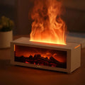 USB Fireplace Humidifier & Aromatherapy Diffuser with Remote Humidifier Diffuser PLUSH WHITE