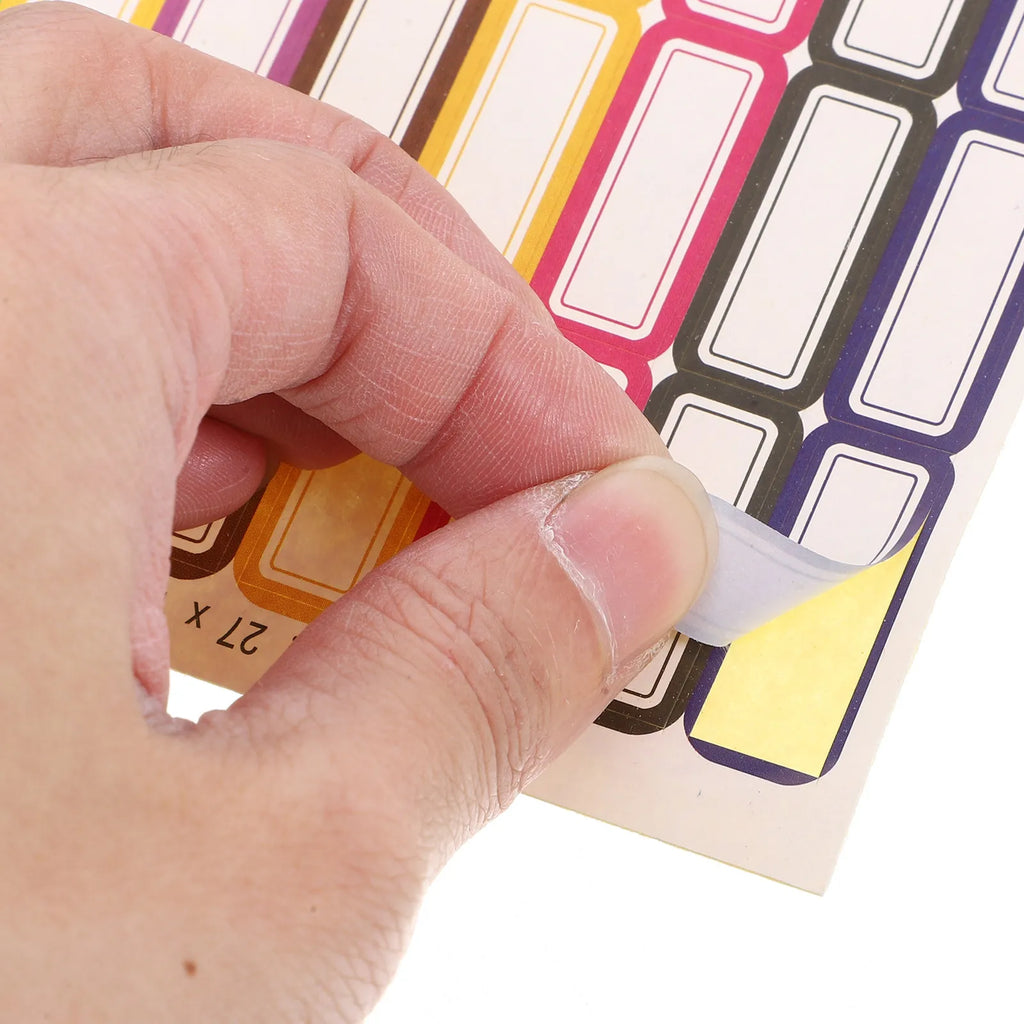 Waterproof Blank Name Stickers – 20 Sheets, 1280 Labels Adhesive Label Stickers PLUSH