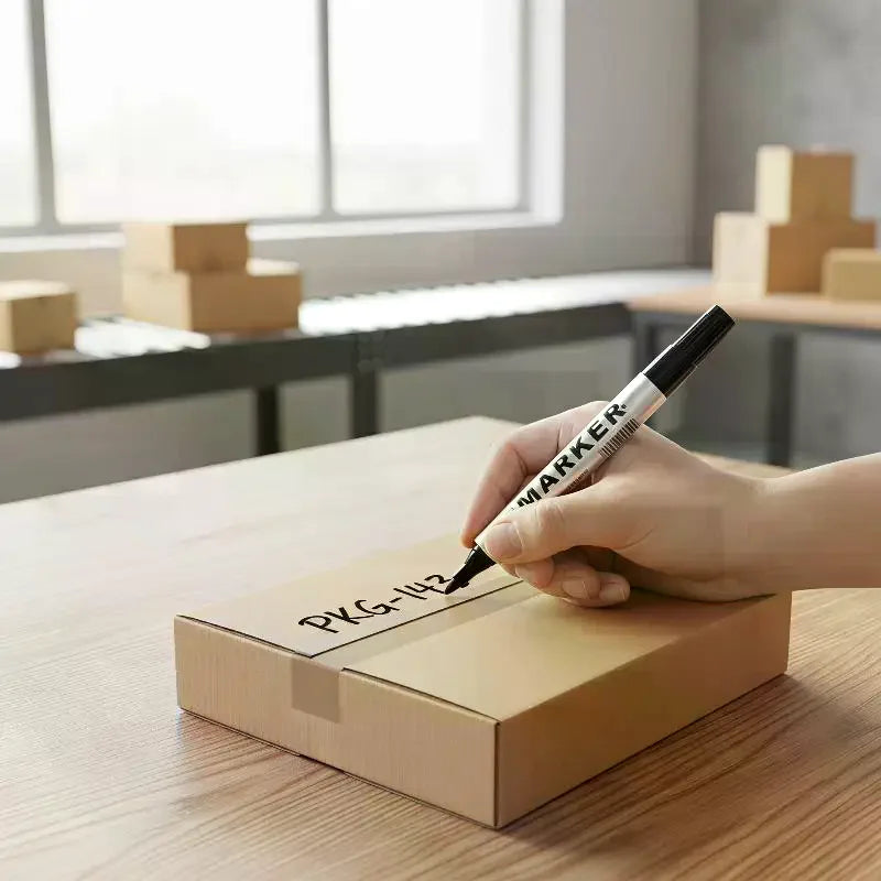 5pcs Permanent Paint Markers 2mm Waterproof Oil-Based Black Pens Permanent Marker Set PLUSH