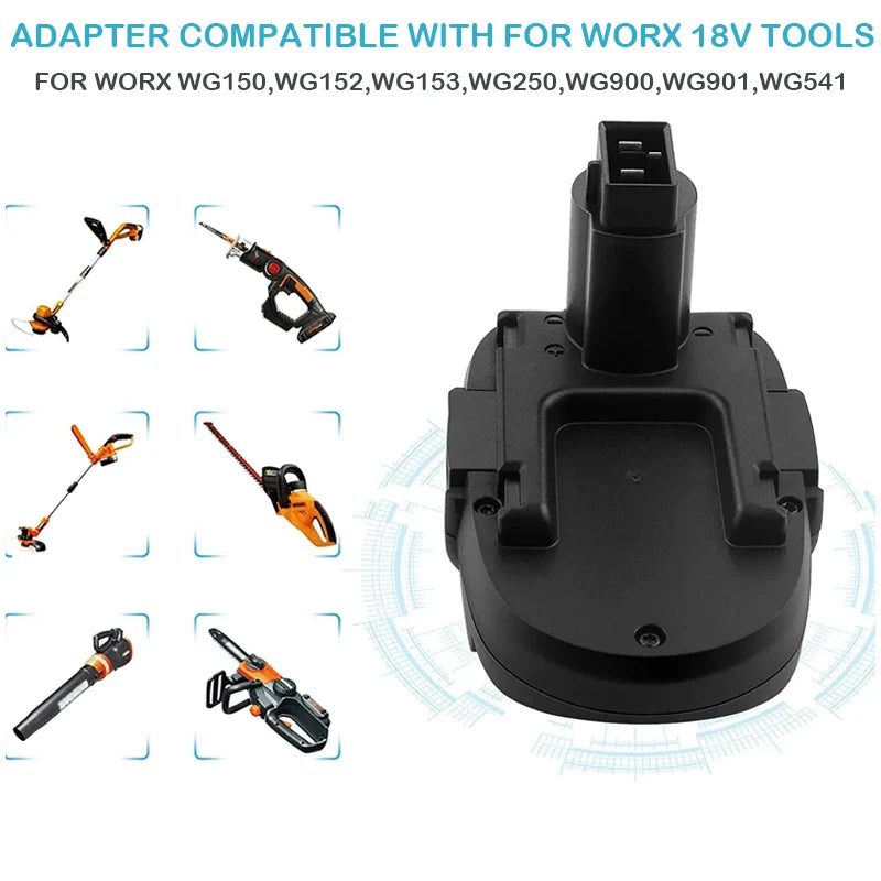 Worx WA1820 Adapter 18/20V Li-Ion to 18V NiCad Power Tools Battery Adapter PLUSH france