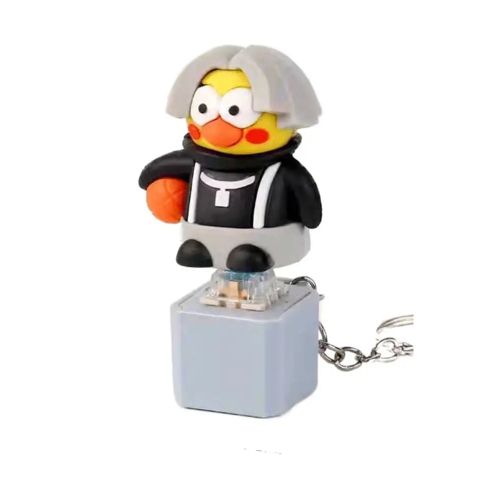 Yellow Chick LED Luminous Keyboard Keychain – Colorful Light LED Novelty Keychain PLUSH Style G