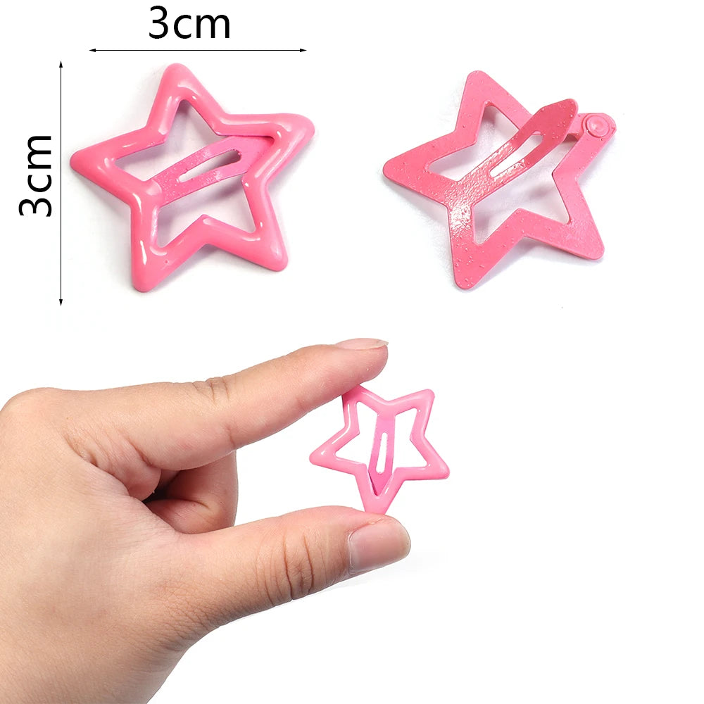 100pcs Y2K Star Metal BB Hair Clips for Girls – Colorful Kids Hair Clips PLUSH