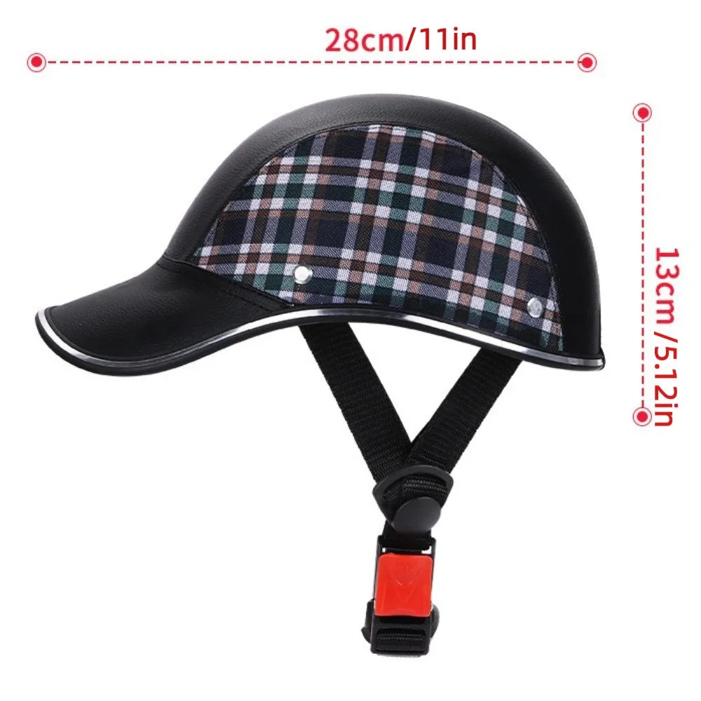 Baseball Cap Cycling Helmet – Adjustable Half Helmet for Men & Women Cycling Helmet PLUSH