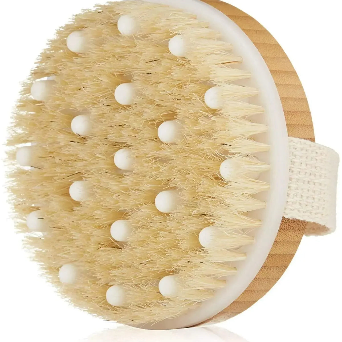 Natural Boar Bristle Body Brush – Wet & Dry Exfoliating Massage Body Exfoliating Brush PLUSH Wooden