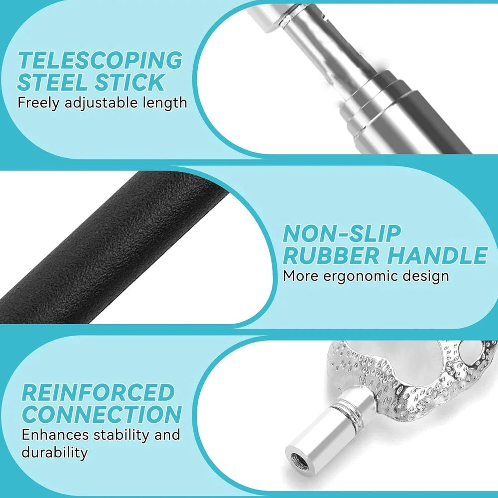 Telescoping Back Scratcher Set – 4 Heads, Extends to 32" Back Scratcher Set PLUSH