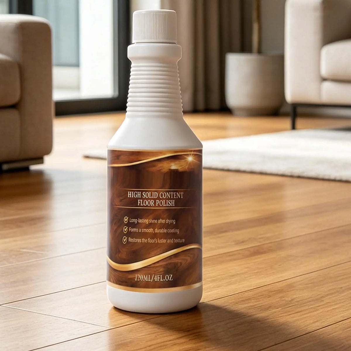 Floor Shine Restorer 120ml – Wood Polish & Scratch Repair Floor Polish Spray PLUSH