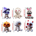 Halloween Skeleton & Mummy Mini Resin Figurines – 4/6Pcs Halloween Figurines PLUSH 6Pcs