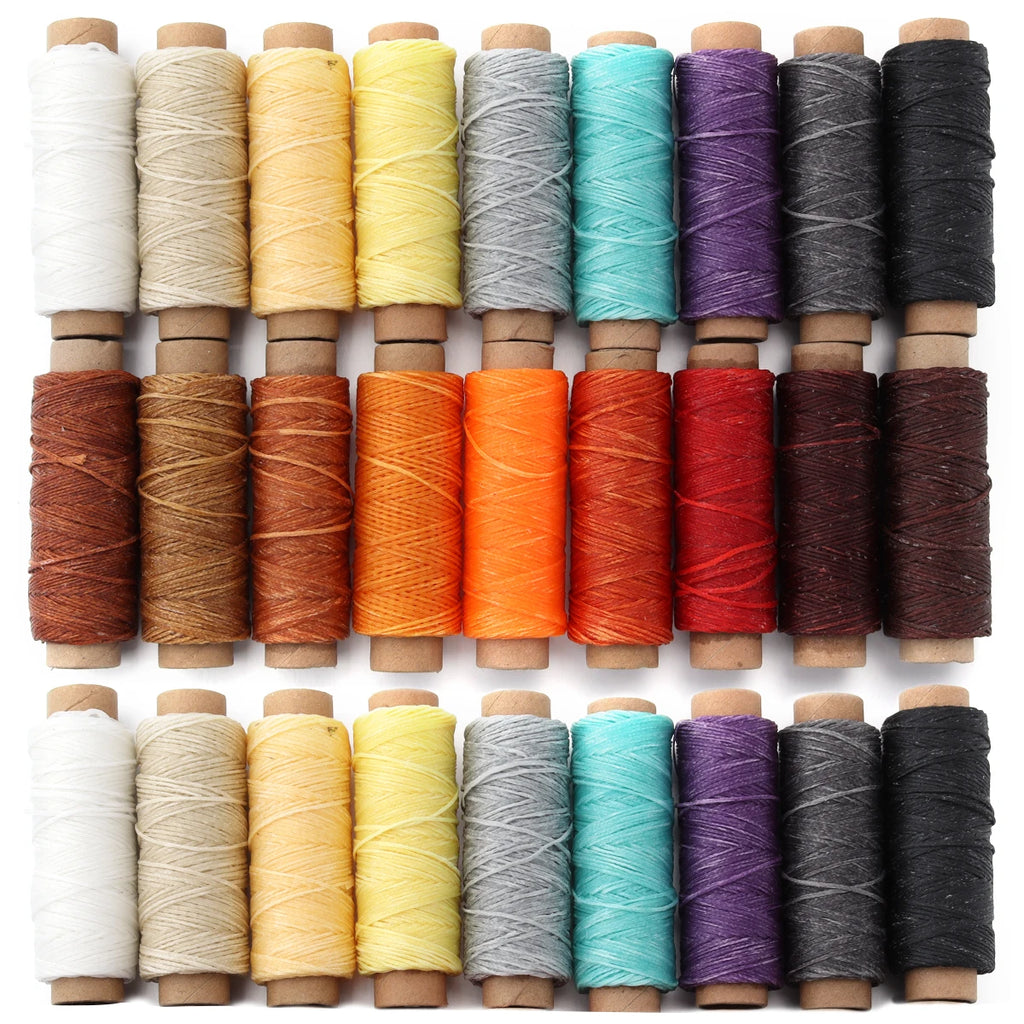 50 Yards 1mm Flat Waxed Thread – Leather, Bookbinding & DIY Waxed Craft Thread PLUSH