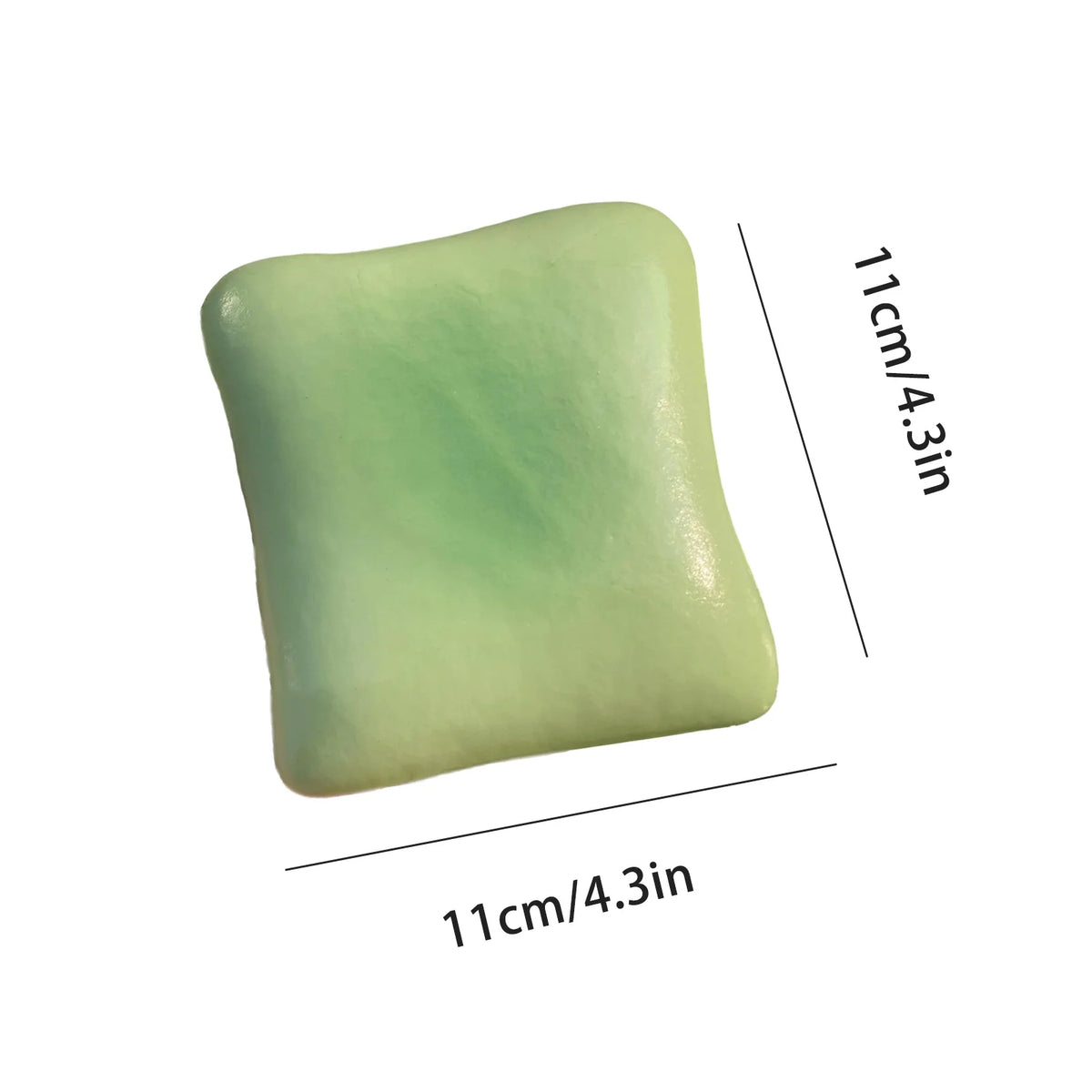 Squishy Bread Squeeze Toy – Slow Rising Sensory Fidget Squishy Fidget Toy PLUSH Green 1PC square