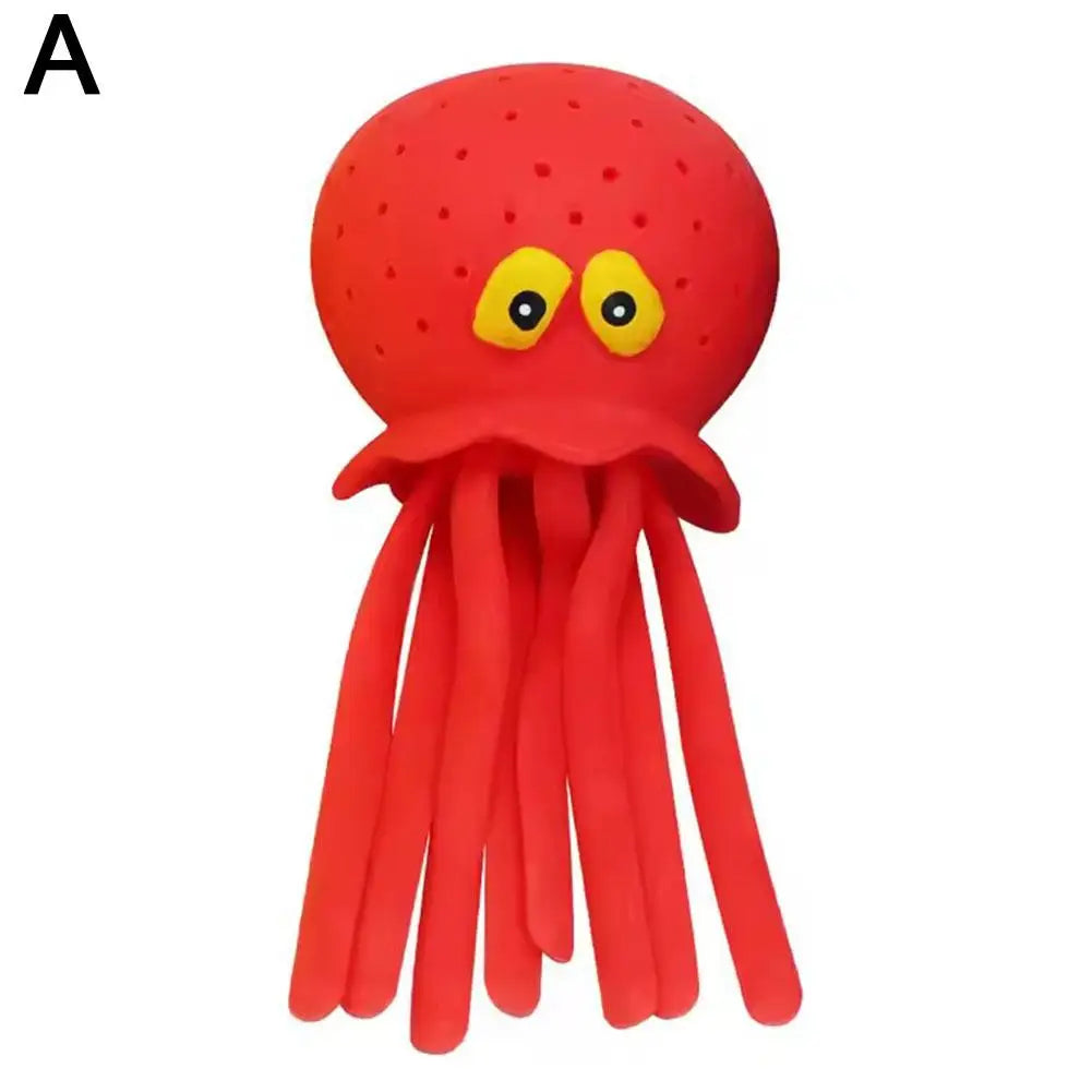 Octopus Water Squirt Bath Toy for Kids – Fun Squeeze Toy Kids Bath Toy PLUSH Red